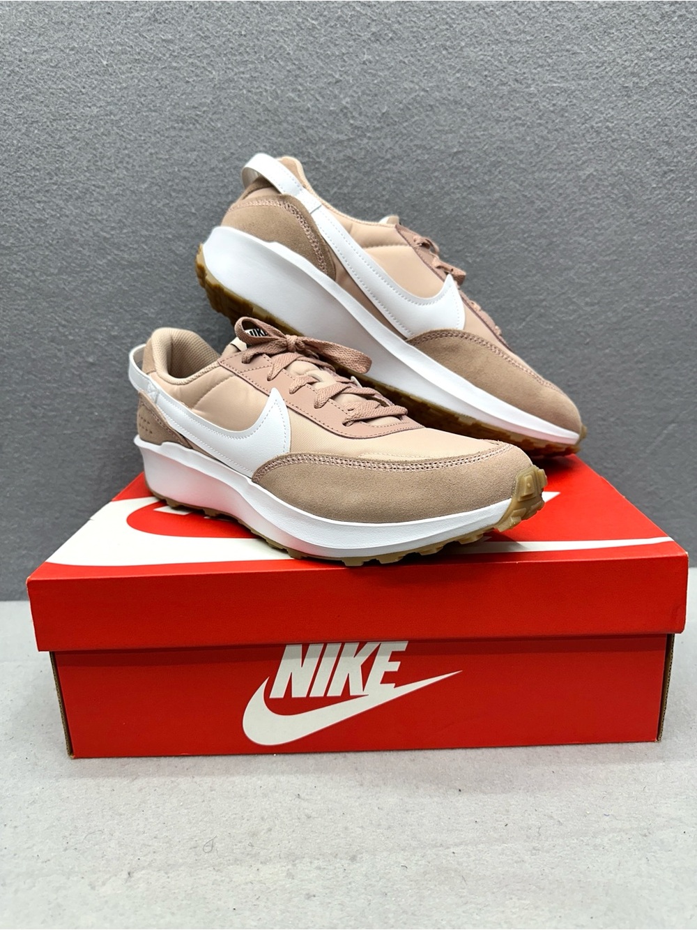 Nike Waffle Debut Womens Size 12 Particle Beige Pink Shoes Sneakers DH9523 201